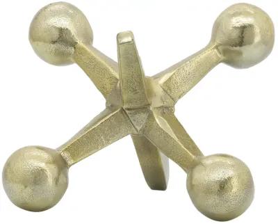 Gold Metal Jacks Decor, 5"