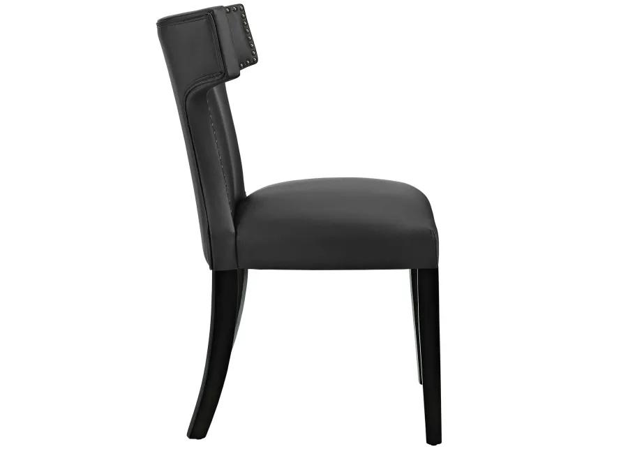 Curve Dining Side Chair Vinyl Set of 2