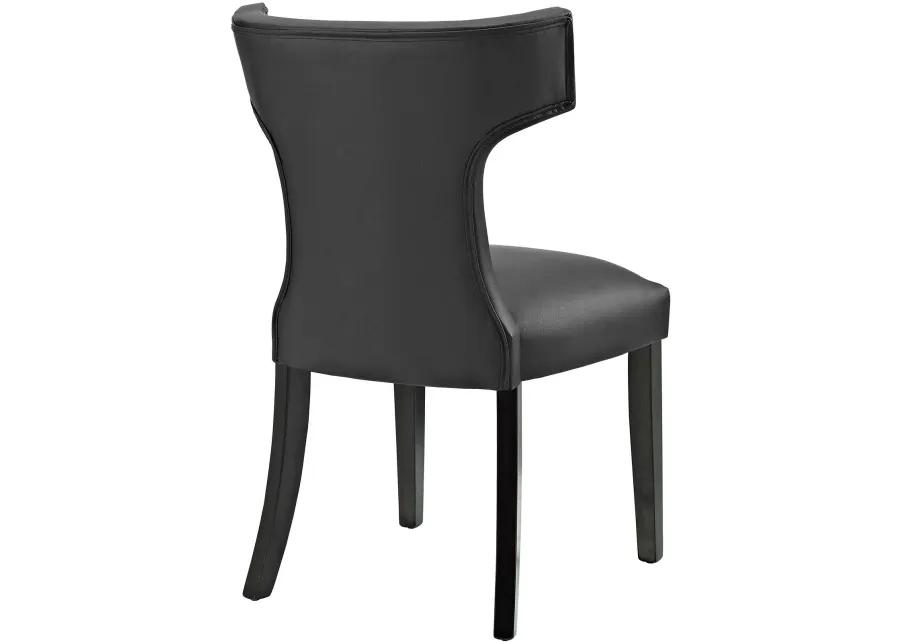 Curve Dining Side Chair Vinyl Set of 2