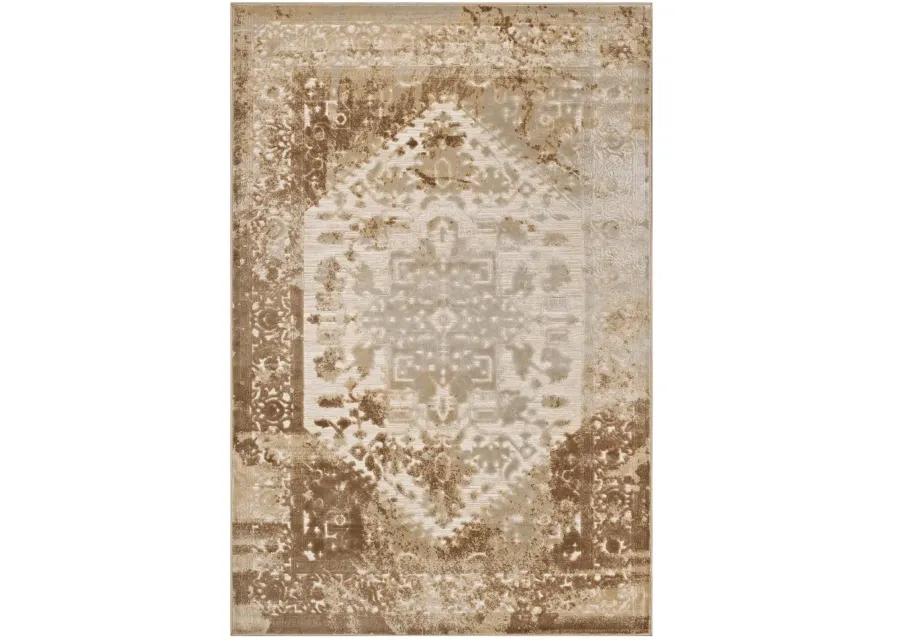 Rosina Distressed Persian Vintage Medallion 8x10 Area Rug