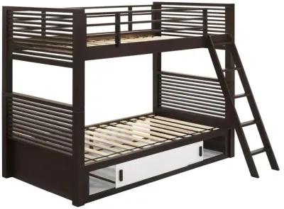 Oliver Twin Over Twin Bunk Bed Java