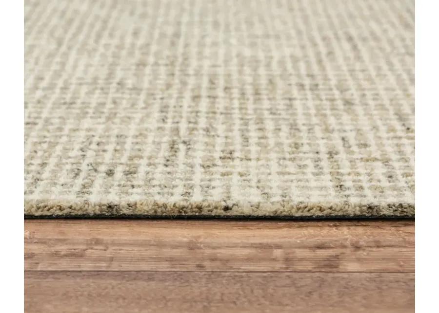 Brindleton Beige/Brown Tweed Wool 2'6" x 8' Runner Rug