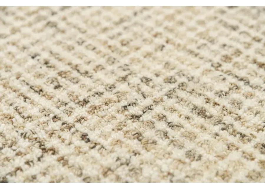 Brindleton Beige/Brown Tweed Wool 2'6" x 8' Runner Rug