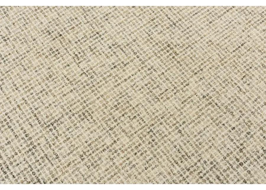 Brindleton Beige/Brown Tweed Wool 2'6" x 8' Runner Rug