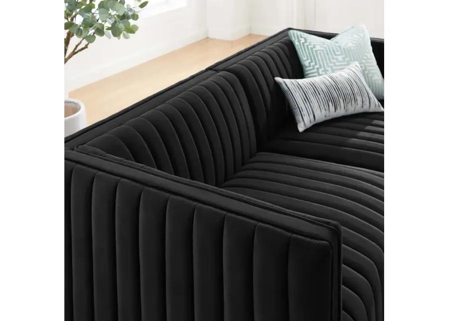 Conjure Channel Tufted Performance Velvet Loveseat