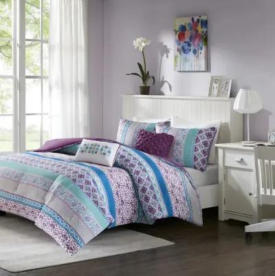 Intelligent Design Joni Purple Comforter Set