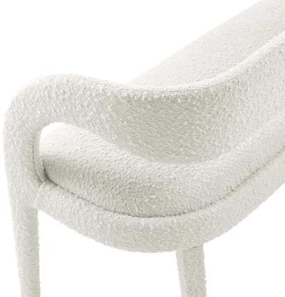 Pinnacle Boucle Fabric Accent Bench