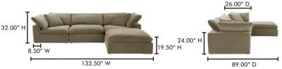 Clay Lounge Modular Sectional Desert Sage