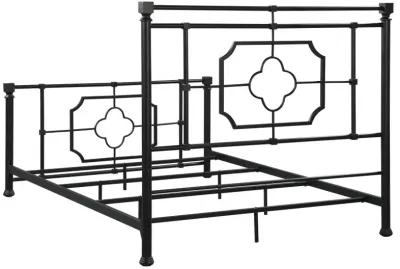 Paskay Eastern King Metal Panel Bed Matte Black