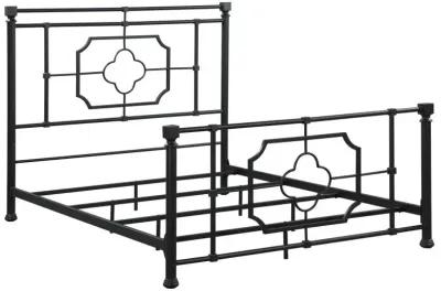 Paskay Eastern King Metal Panel Bed Matte Black