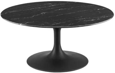 Lippa 36" Round Artificial Marble Coffee Table