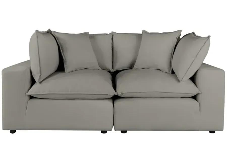 Cali Slate Modular Loveseat