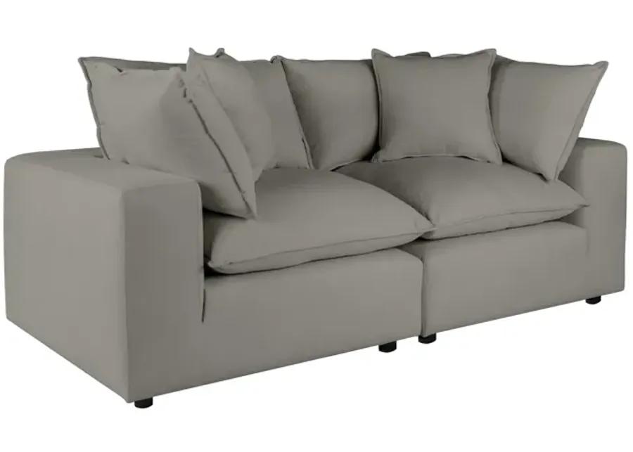 Cali Slate Modular Loveseat