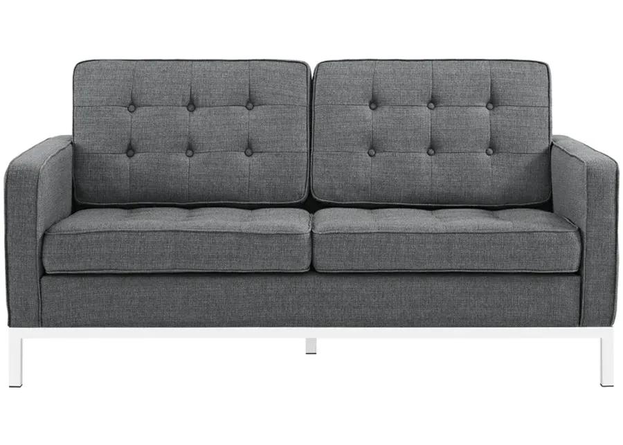 Loft Upholstered Fabric Loveseat