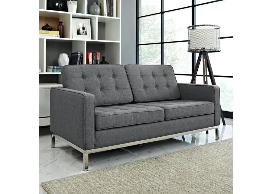 Loft Upholstered Fabric Loveseat