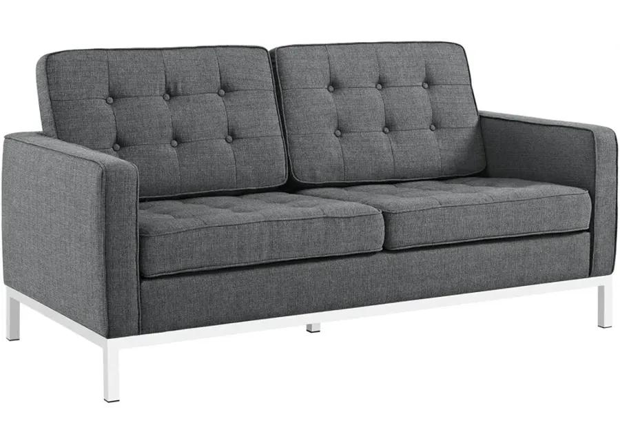 Loft Upholstered Fabric Loveseat