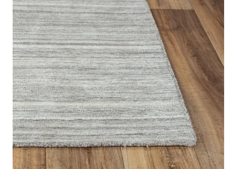 Seasand Lt. Gray Muted Stripe Recycled Polyester 5' x 7'6" Rectangle Rug