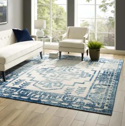 Reflect Nyssa Distressed Geometric Southwestern Aztec 8x10 Indoor/Outdoor Area Rug