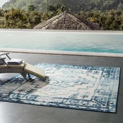 Reflect Nyssa Distressed Geometric Southwestern Aztec 8x10 Indoor/Outdoor Area Rug