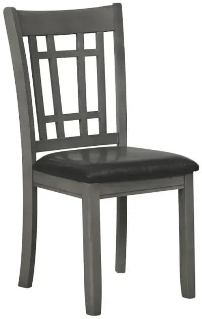 Lavon Padded Dining Side Chairs Medium Grey and Black (Set of 2)