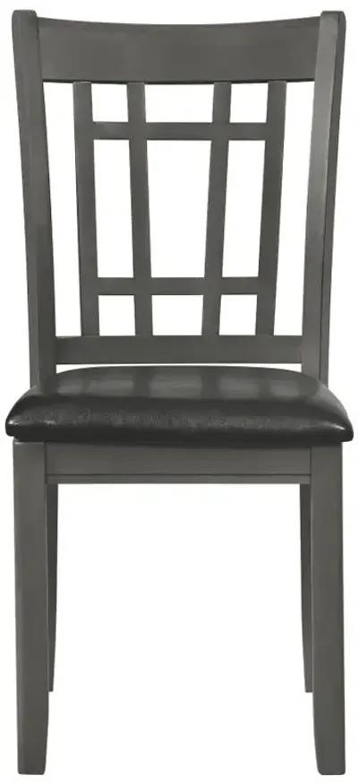 Lavon Padded Dining Side Chairs Medium Grey and Black (Set of 2)