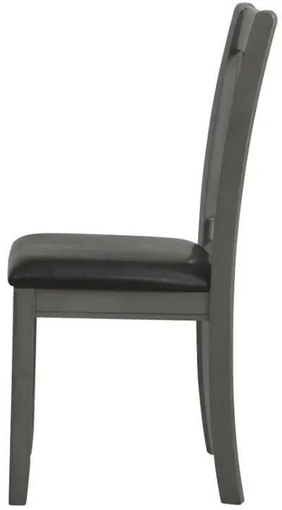 Lavon Padded Dining Side Chairs Medium Grey and Black (Set of 2)