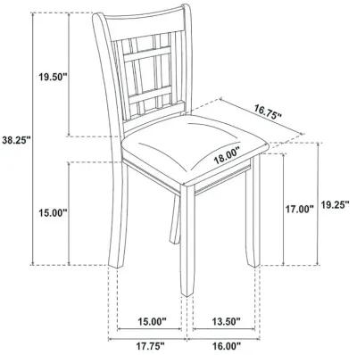 Lavon Padded Dining Side Chairs Medium Grey and Black (Set of 2)