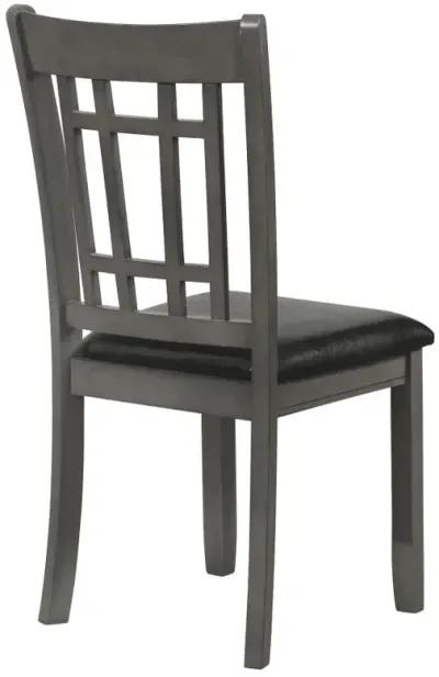 Lavon Padded Dining Side Chairs Medium Grey and Black (Set of 2)