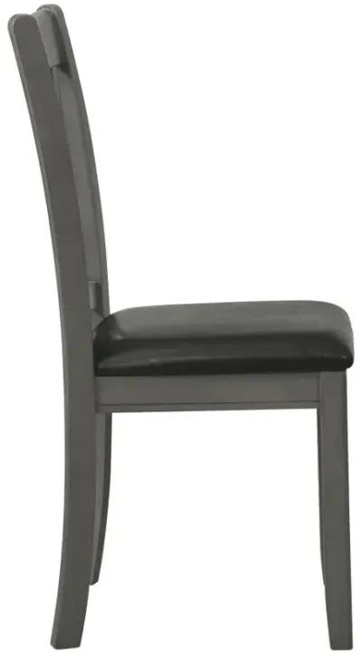 Lavon Padded Dining Side Chairs Medium Grey and Black (Set of 2)