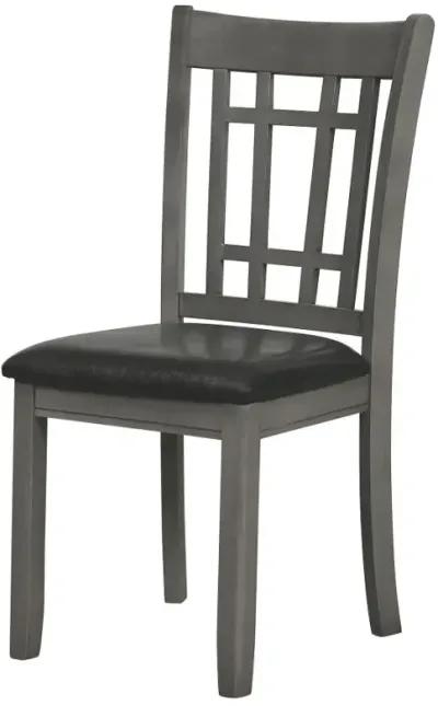 Lavon Padded Dining Side Chairs Medium Grey and Black (Set of 2)