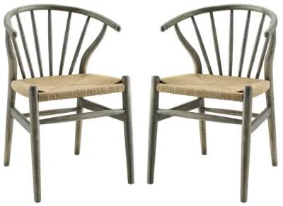 Flourish Spindle Wood Dining Side Chair Set of 2