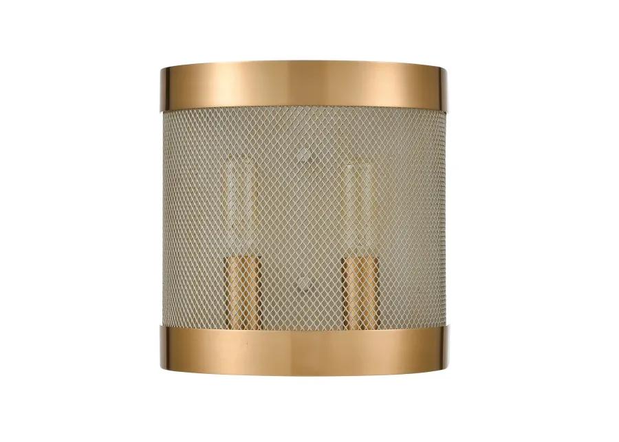 Line in the Sand 8" High 2-Light Sconce - Satin Brass