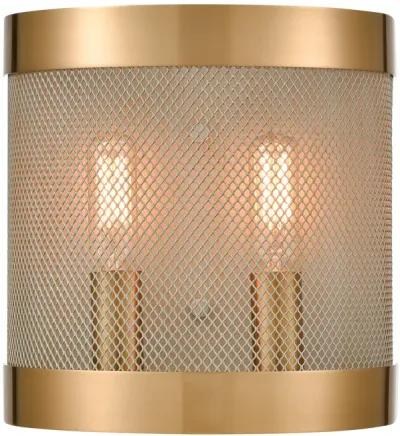 Line in the Sand 8" High 2-Light Sconce - Satin Brass