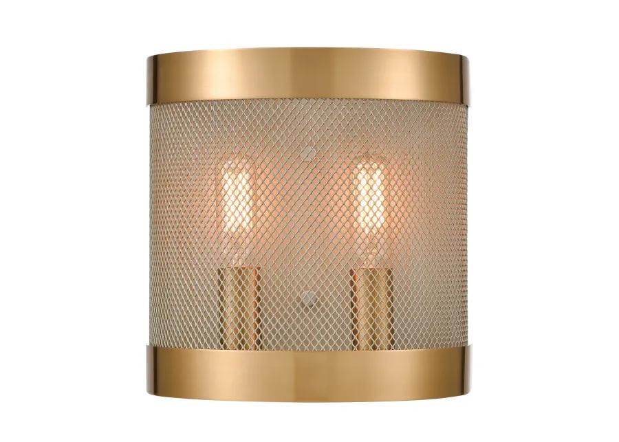 Line in the Sand 8" High 2-Light Sconce - Satin Brass