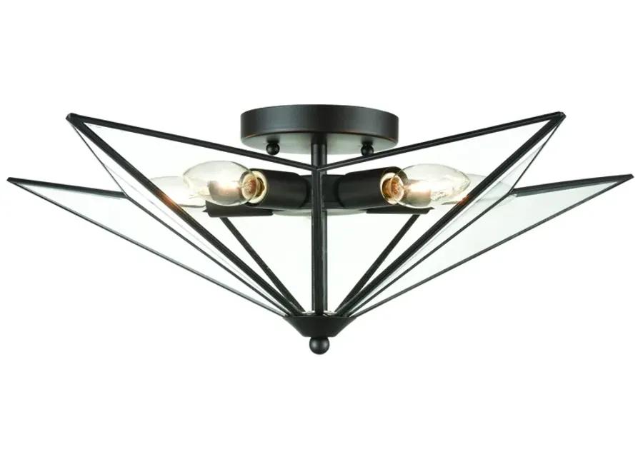 Moravian Star 21" Wide 5-Light Flush Mount - Oil Rubbed Bronze