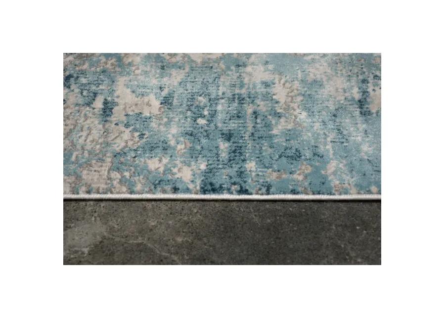 ARIELLA Blue & grey Rectangle 7'10 x 10'2 Rug