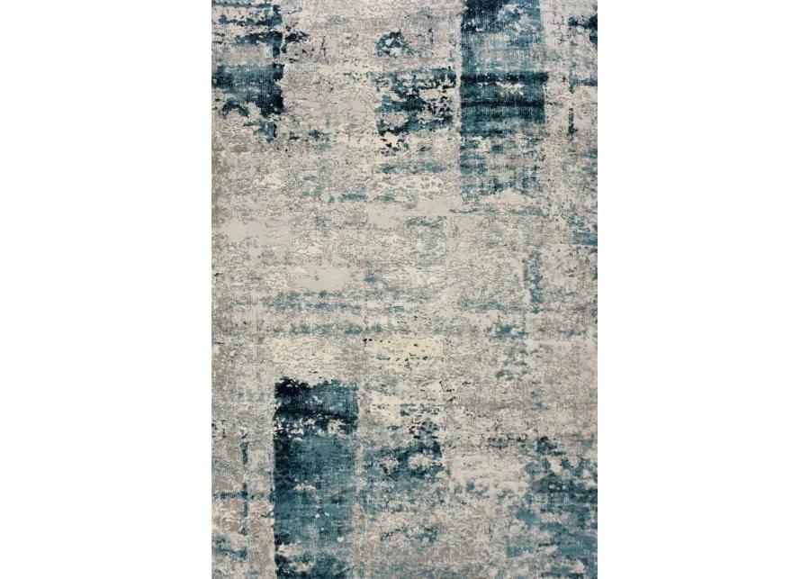 ARIELLA Blue & grey Rectangle 7'10 x 10'2 Rug