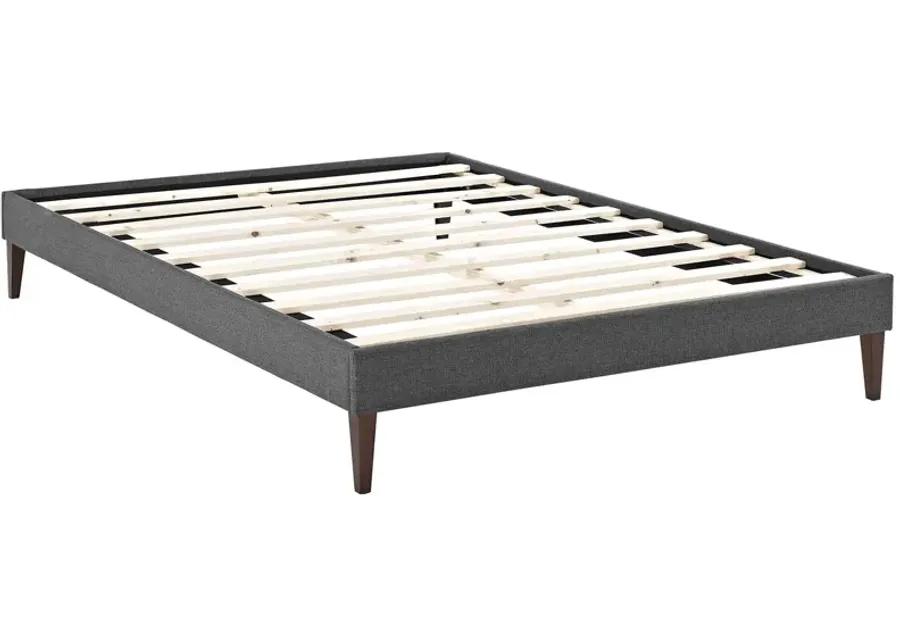 Tessie Queen Fabric Bed Frame with Squared Tapered Legs