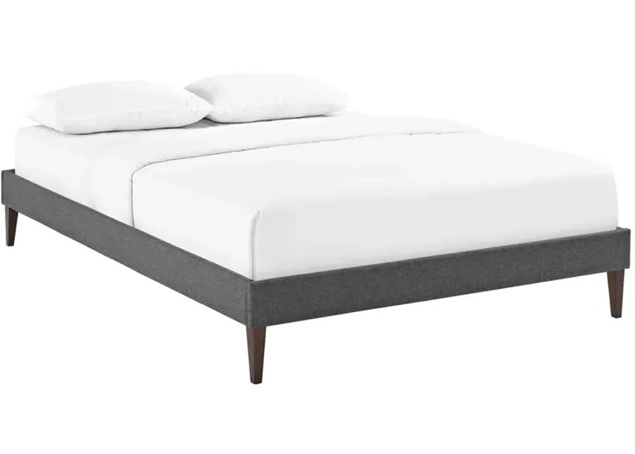 Tessie Queen Fabric Bed Frame with Squared Tapered Legs