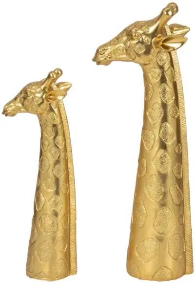 16" Giraffe Head Tabletop Decor, Gold