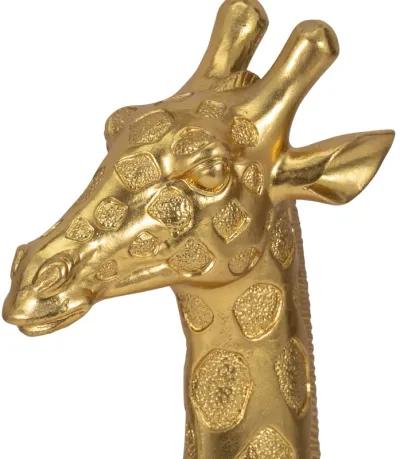 16" Giraffe Head Tabletop Decor, Gold