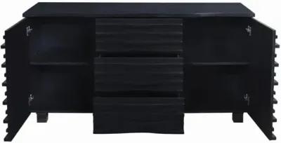 Ayanna 3-Drawer Rectangular Server Black