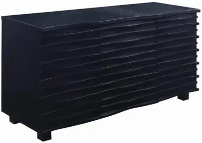 Ayanna 3-Drawer Rectangular Server Black