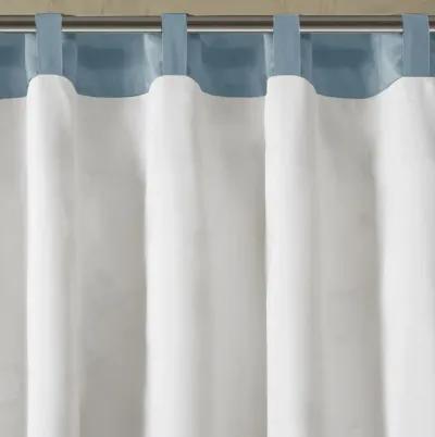 Madison Park Serene Blue Embroidered Curtain Panel