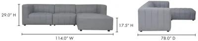 LYRIC LOUNGE MODULAR SECTIONAL GREY