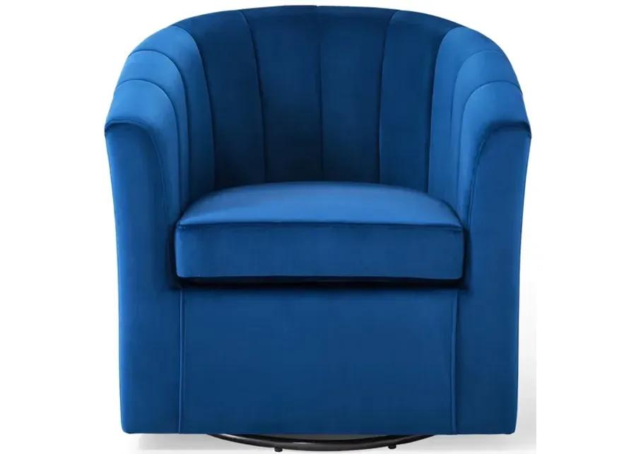 Prospect Performance Velvet Swivel Armchair