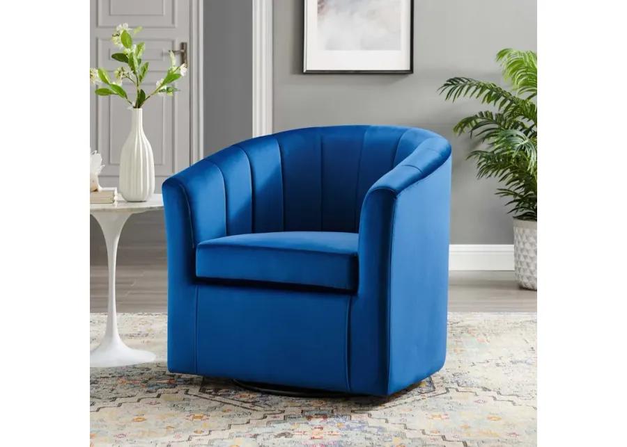 Prospect Performance Velvet Swivel Armchair