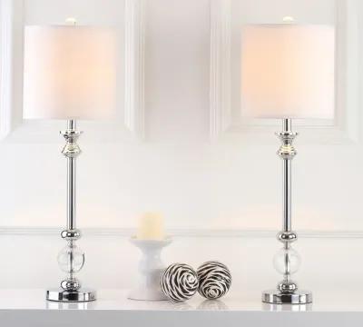 Erica 31-Inch H Crystal Candlestick Lamp - Set of 2