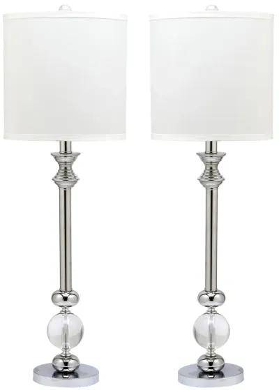 Erica 31-Inch H Crystal Candlestick Lamp - Set of 2