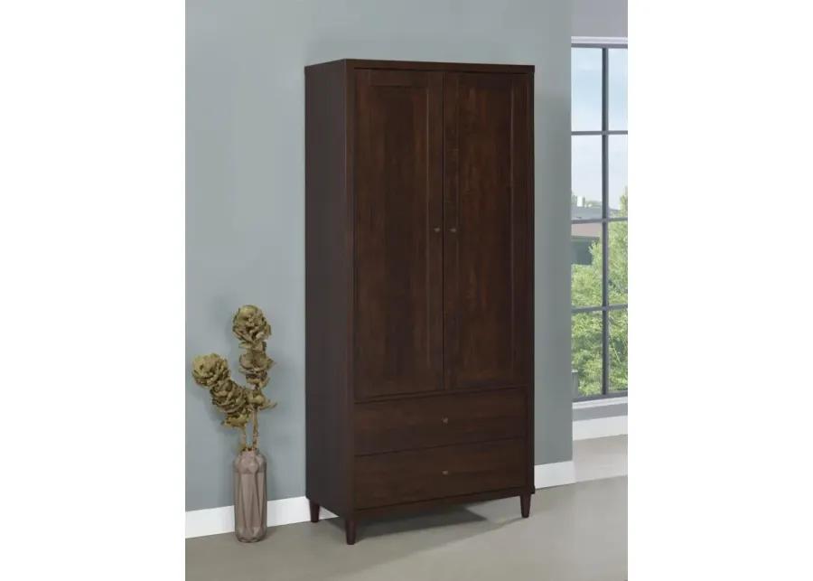 Wadeline 2-door Tall Accent Cabinet Rustic Tobacco